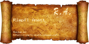 Rimpfl Anett névjegykártya